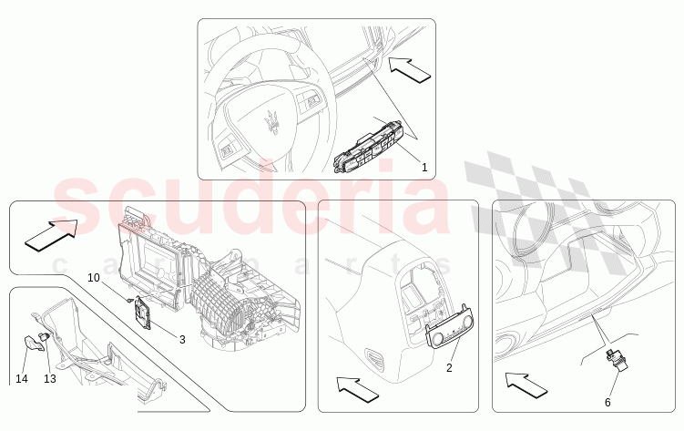 A/C UNIT: ELECTRONIC CONTROL of Maserati Maserati Levante Modena S Automatic 3.0 BT V6 4WD 430HP