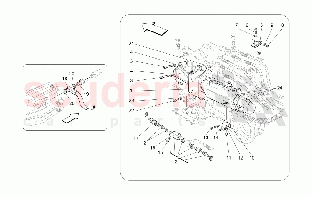 ACTUATION HYDRAULIC PARTS FOR F1 GEARBOX of Maserati Maserati GranTurismo (2017+) Special Edition CC