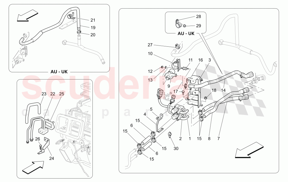 A/C UNIT: ENGINE COMPARTMENT DEVICES of Maserati Maserati GranTurismo (2012-2016) Sport CC