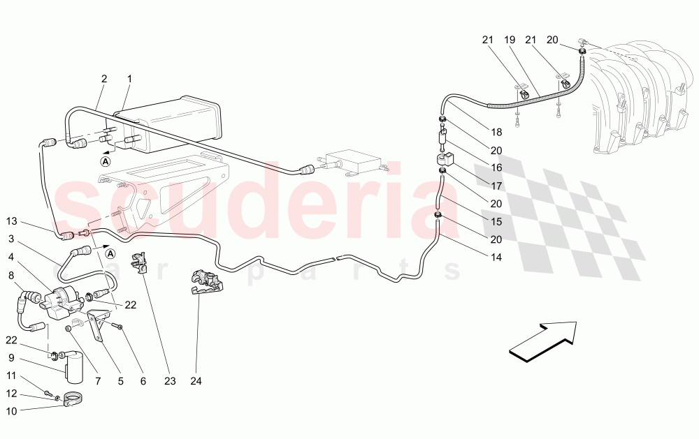 ANTIEVAPORATION SYSTEM (Available with: "GranSport MC Victory" Version) of Maserati Maserati GranSport Coupe (2005-2007)