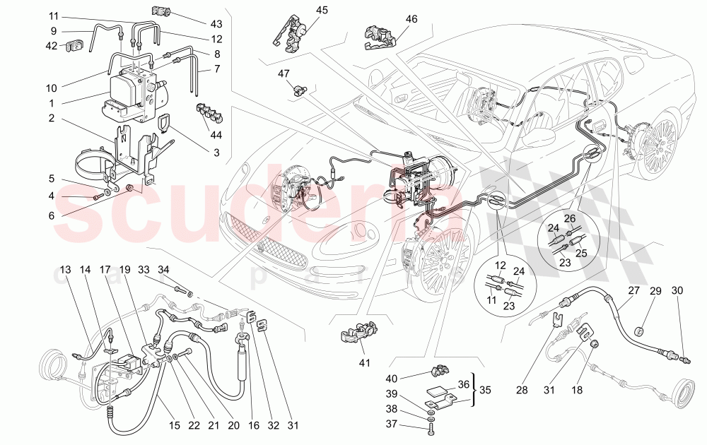 BRAKING SYSTEM of Maserati Maserati 4200 Coupe (2002-2004) CC