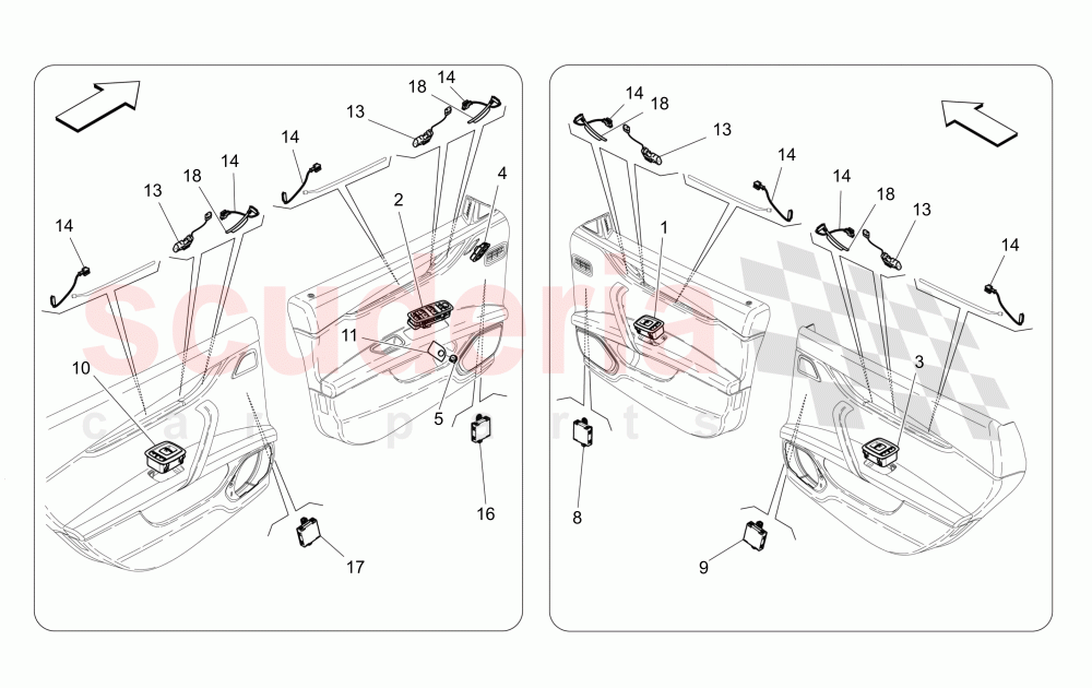 DOOR DEVICES of Maserati Maserati Quattroporte (2013-2016) S V6 410bhp