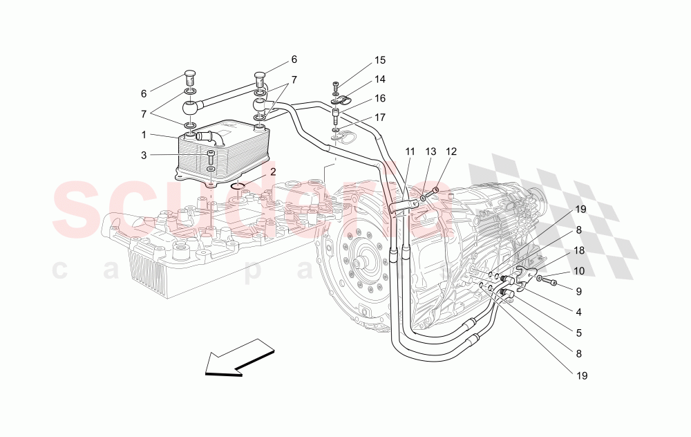 LUBRICATION AND GEARBOX OIL COOLING of Maserati Maserati GranCabrio (2016+) MC Centennial