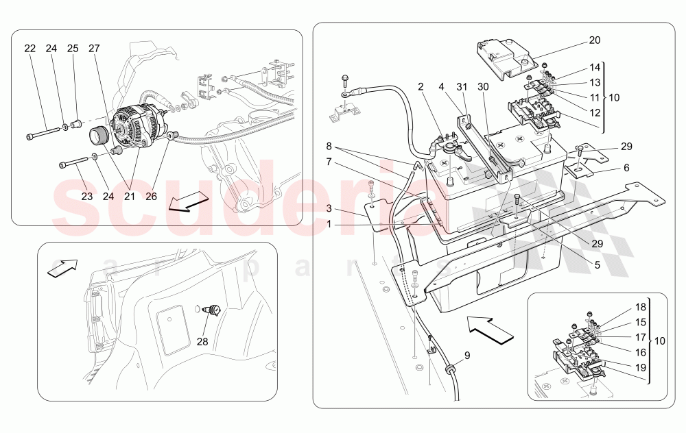 ENERGY GENERATION AND ACCUMULATION of Maserati Maserati GranTurismo (2008-2010) S