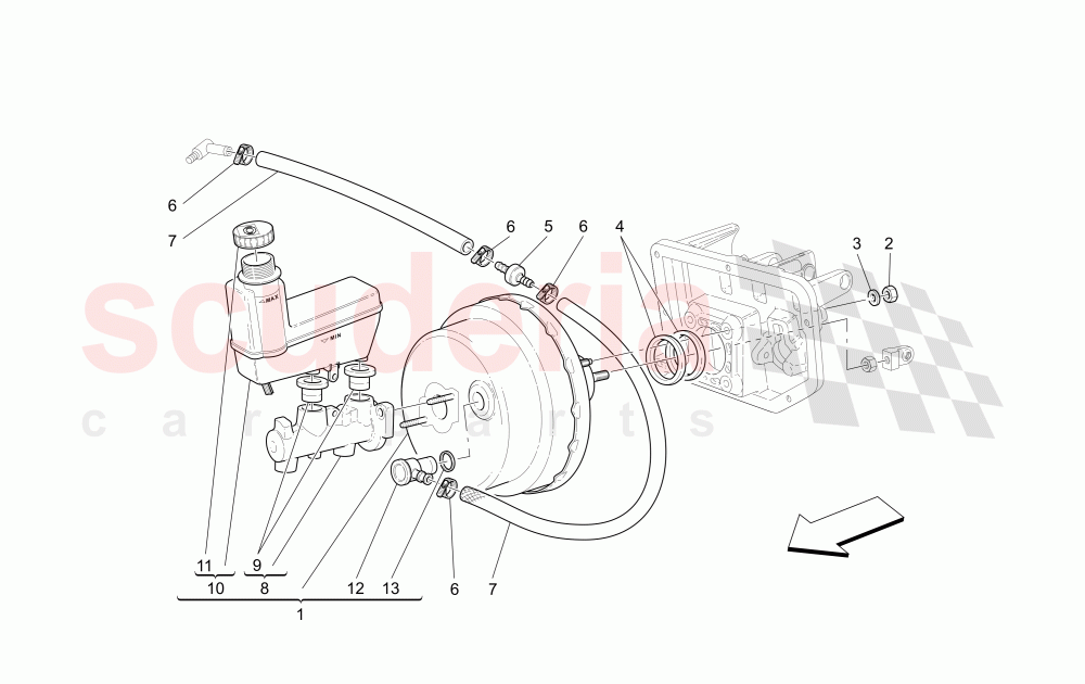 BRAKES AND CLUTCH HYDRAULIC CONTROLS (Available with: "GranSport MC Victory" Version) of Maserati Maserati GranSport Coupe (2005-2007)