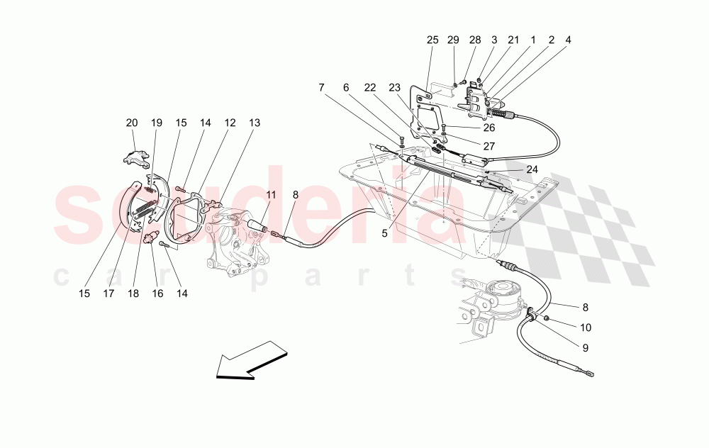 PARKING BRAKE of Maserati Maserati GranCabrio (2016+) MC