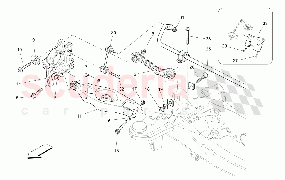 REAR SUSPENSION of Maserati Maserati Quattroporte (2013-2016) Diesel
