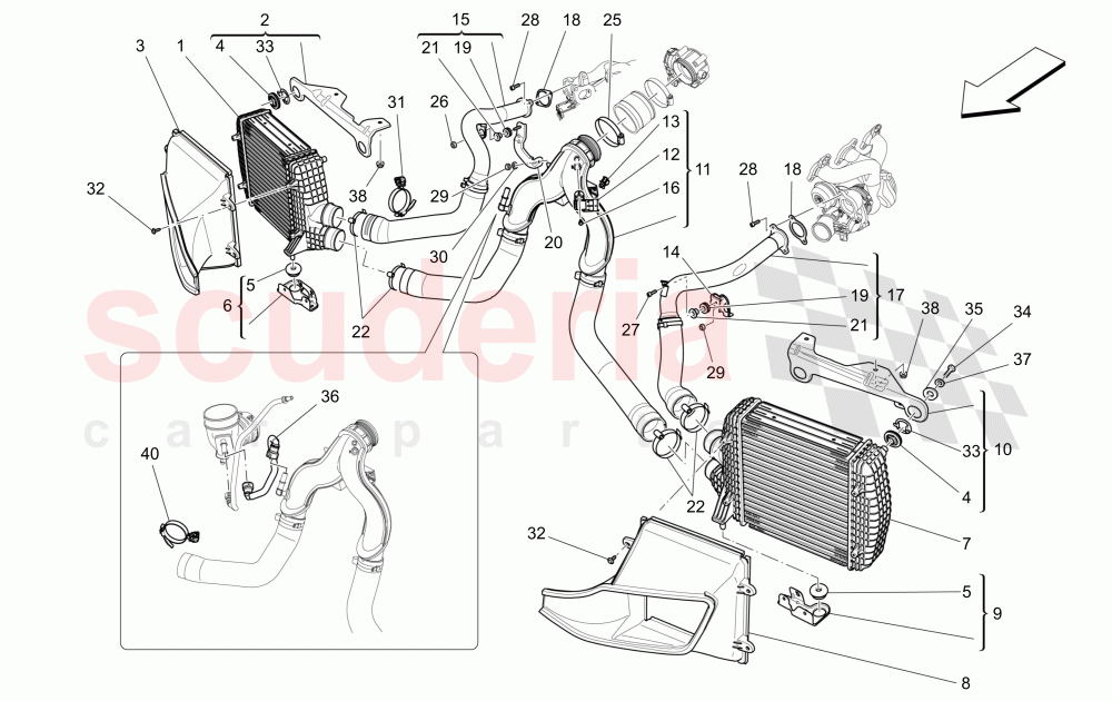 INTERCOOLER SYSTEM of Maserati Maserati Levante (2017+)