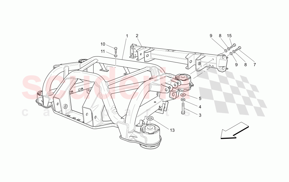 REAR CHASSIS of Maserati Maserati Quattroporte (2008-2012) 4.2