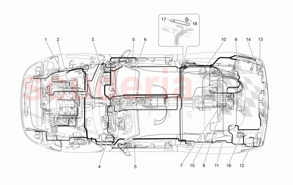 MAIN WIRING of Maserati Maserati 4200 Coupe (2002-2004) GT