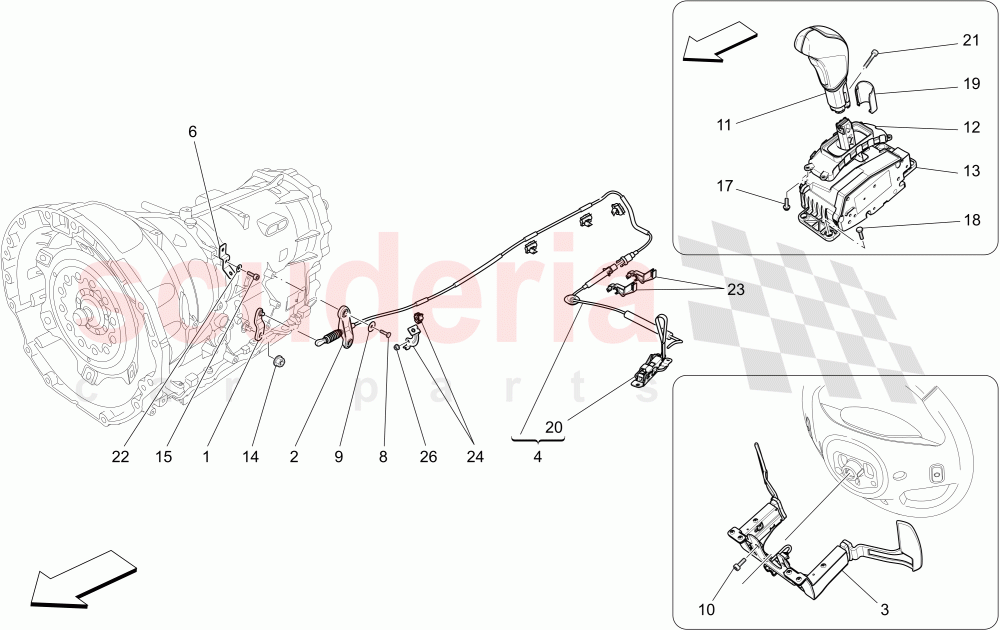 DRIVER CONTROLS FOR AUTOMATIC GEARBOX of Maserati Maserati Levante (2017+)