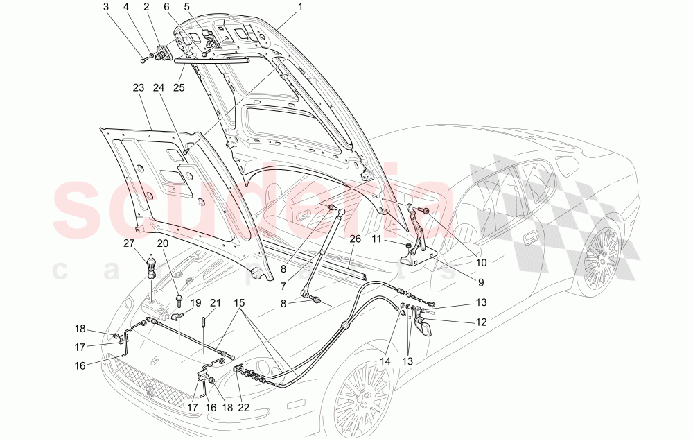 FRONT LID of Maserati Maserati 4200 Coupe (2002-2004) GT