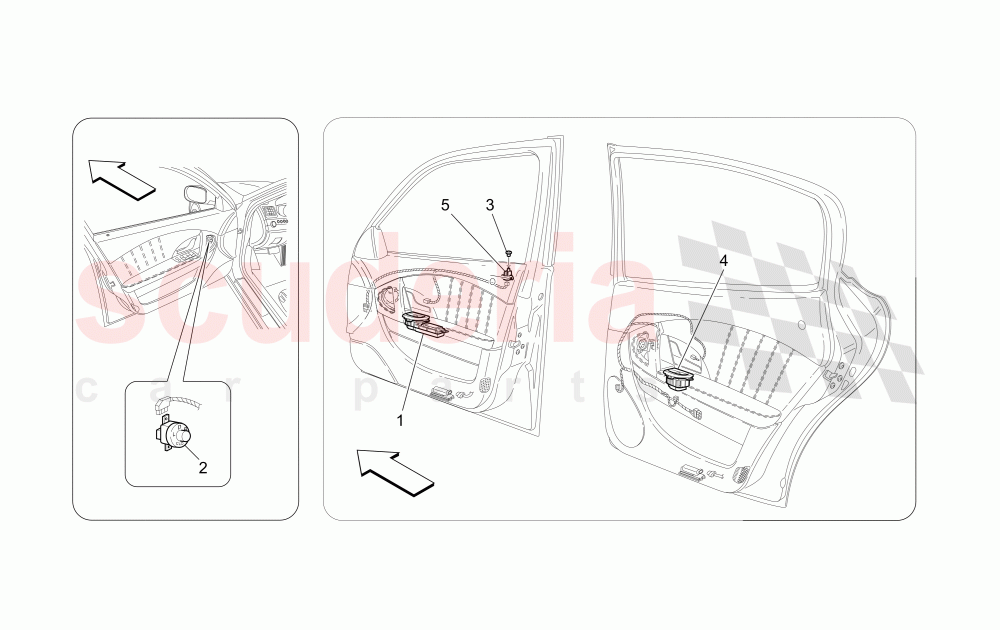 DOOR DEVICES of Maserati Maserati Quattroporte (2003-2007) Auto