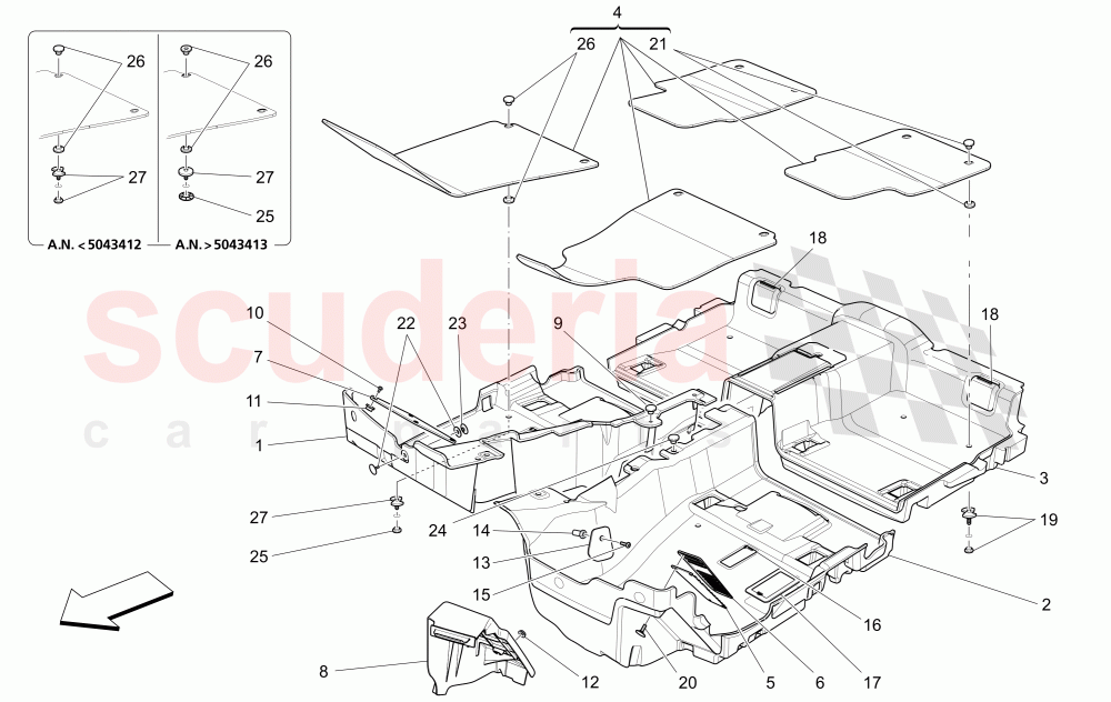 PASSENGER COMPARTMENT MATS of Maserati Maserati Ghibli (2014-2016) S