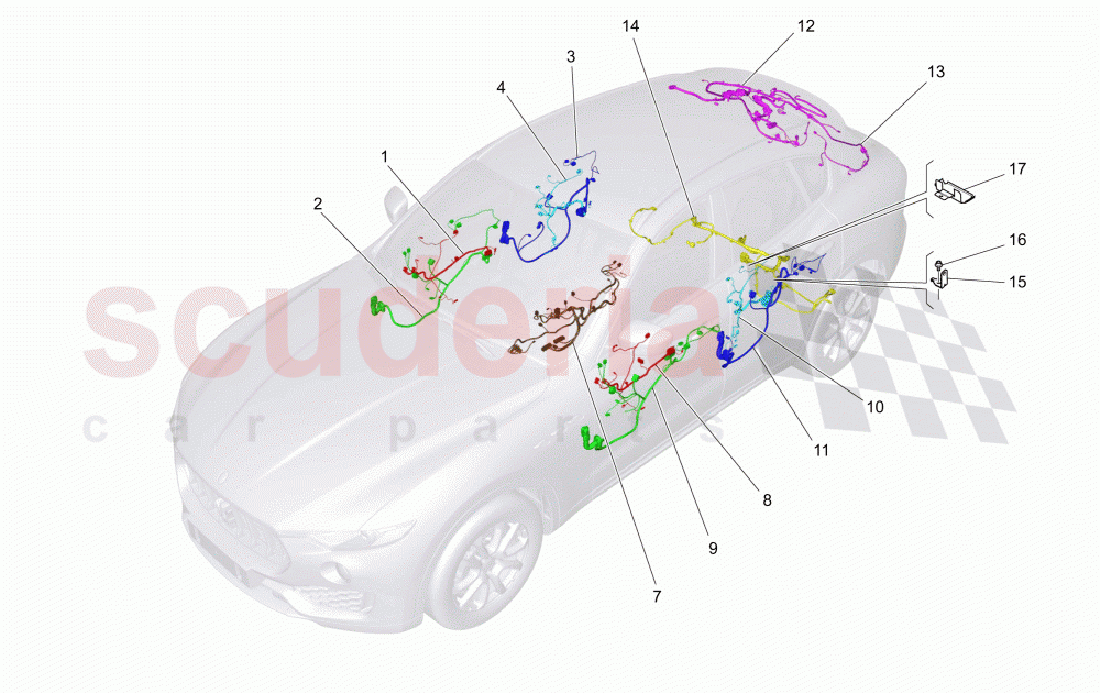 MAIN WIRING (Not available with: CENTRALIZED ELECTRICAL LOCKING) of Maserati Maserati Levante (2017+) S