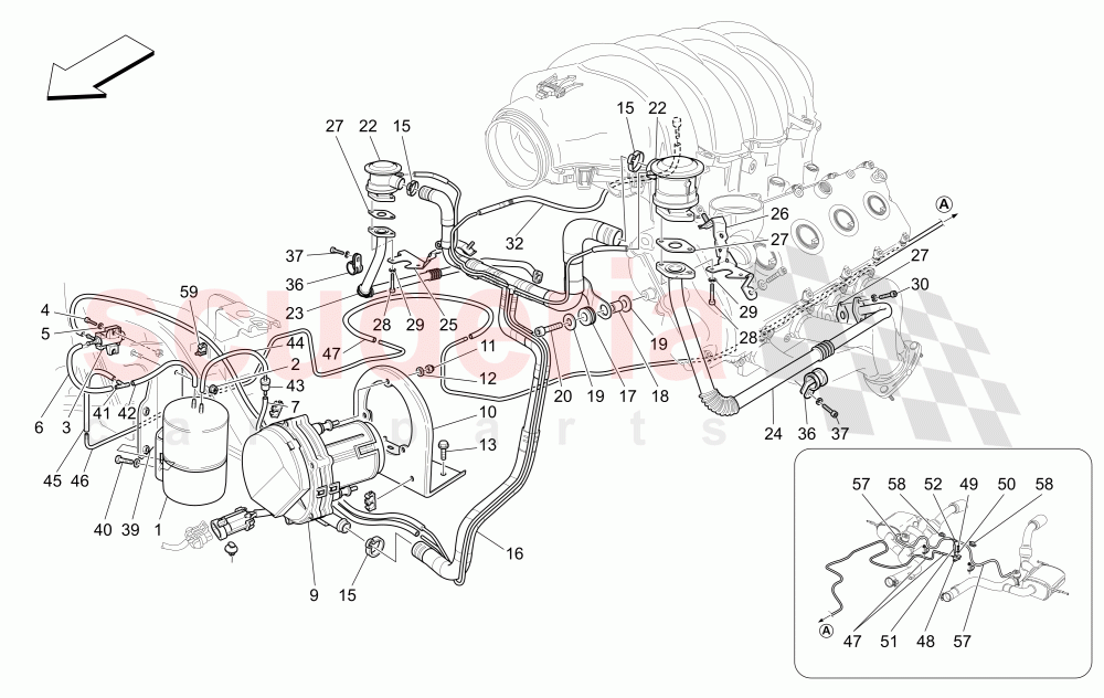 ADDITIONAL AIR SYSTEM of Maserati Maserati GranCabrio (2013-2015) MC