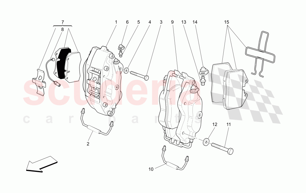 BRAKING DEVICES ON WHEELS of Maserati Maserati 4200 Coupe (2002-2004) CC