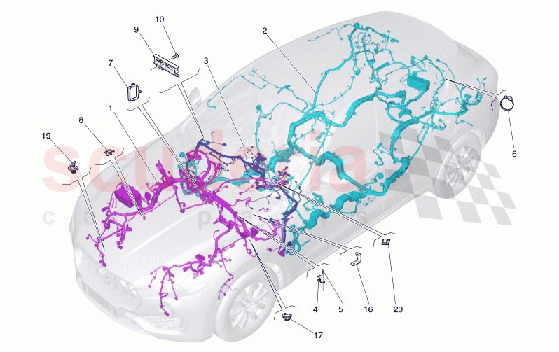 MAIN WIRING of Maserati Maserati Levante Modena S Automatic 3.0 BT V6 4WD 430HP