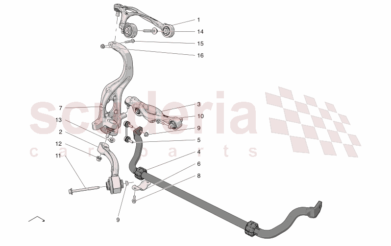 FRONT SUSPENSION of Maserati Maserati GranTurismo M189 TROFEO  AUTOMATIC 4WD 3.0 BT V6 550 HP