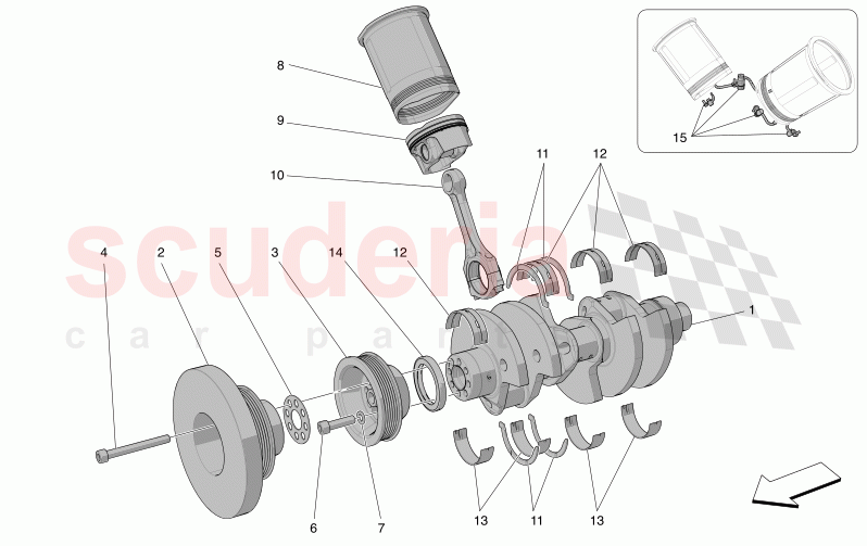 CRANK MECHANISM of Maserati Maserati MC20 Icona Automatic 3.0 BT V6 2WD 630HP