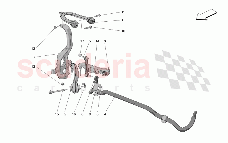 FRONT SUSPENSION of Maserati Maserati Grecale Modena Automatic 2.0 T4 4WD 330HP MHEV