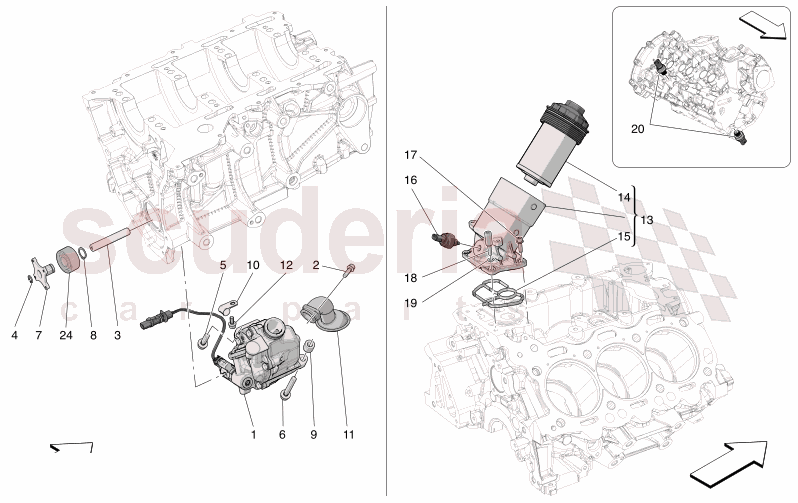 LUBRICATION SYSTEM: PUMP AND FILTER of Maserati Maserati GranCabrio M189    AUTOMATIC 4WD 3.0 BT V6 490 HP