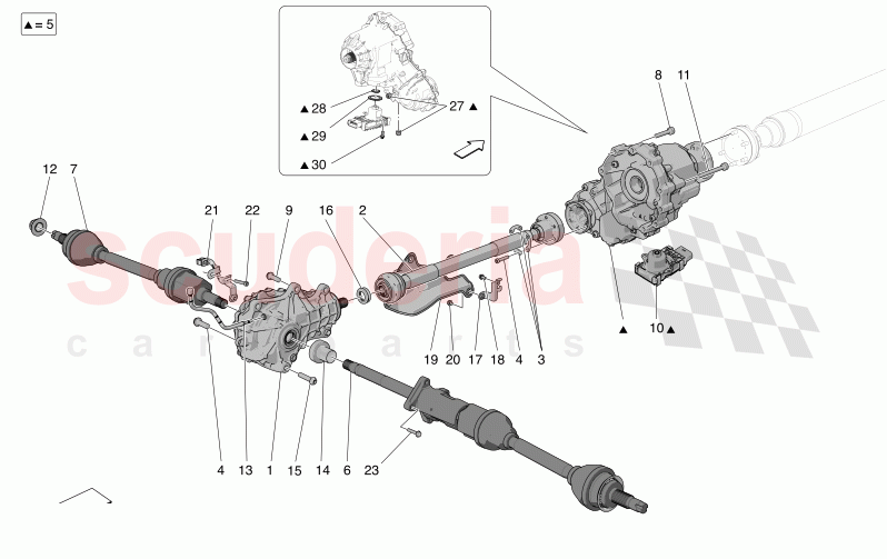 FRONT WHEELS TRANSMISSION of Maserati Maserati Grecale Trofeo Automatic 3.0 BT V6 530HP