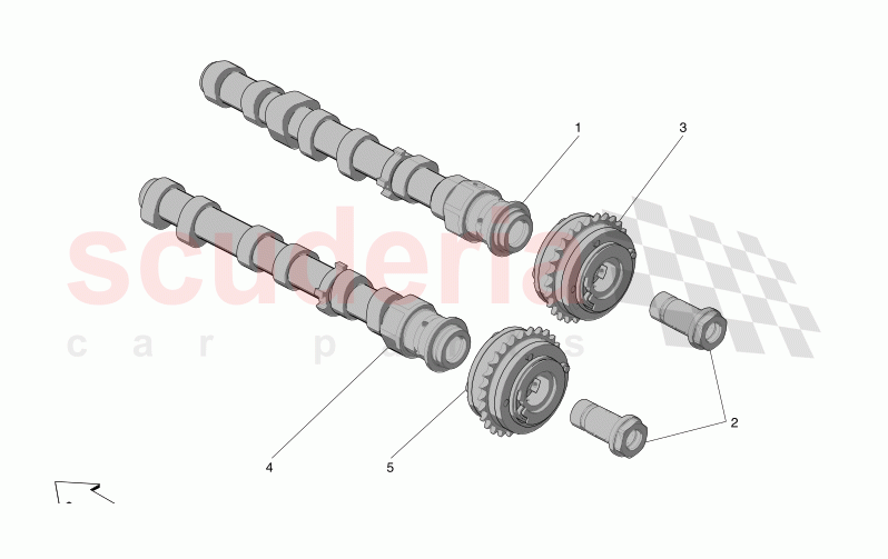 LH CYLINDER HEAD CAMSHAFTS of Maserati Maserati MC20 Icona Automatic 3.0 BT V6 2WD 630HP