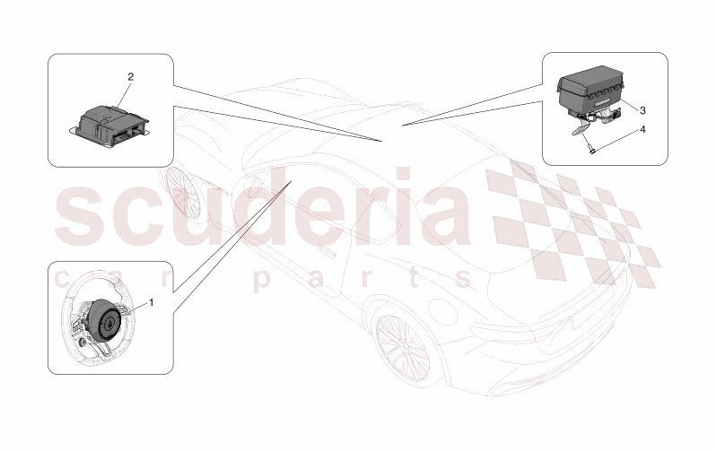 FRONT AIRBAG SYSTEM of Maserati Maserati GranTurismo M189 MODENA  AUTOMATIC 4WD 3.0 BT V6 490 HP