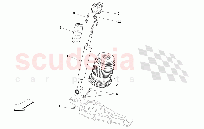REAR SHOCK ABSORBER DEVICES of Maserati Maserati Levante Modena Automatic 3.0 BT V6 4WD 350HP