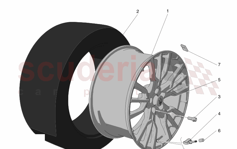 WHEELS AND TYRES of Maserati Maserati GranTurismo M189 TROFEO  AUTOMATIC 4WD 3.0 BT V6 550 HP