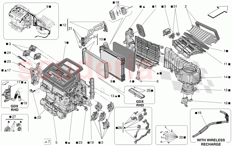 A/C UNIT: DASHBOARD DEVICES of Maserati Maserati Grecale Modena Automatic 2.0 T4 4WD 330HP MHEV
