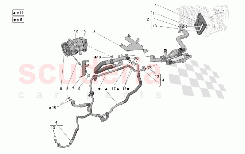 A/C UNIT: ENGINE COMPARTMENT DEVICES of Maserati Maserati Grecale Modena Automatic 2.0 T4 4WD 330HP MHEV
