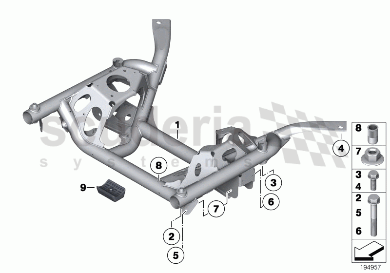 Front axle support of Rolls Royce Rolls Royce Phantom Extended Wheelbase