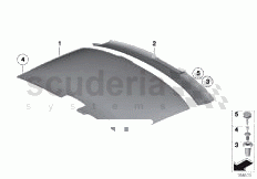Headlining, rear of Rolls Royce Rolls Royce Phantom Extended Wheelbase