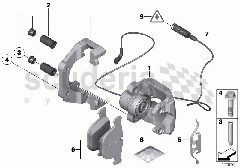 REAR WHEEL BRAKE-BRAKE PAD SENSOR of Rolls Royce Rolls Royce Phantom