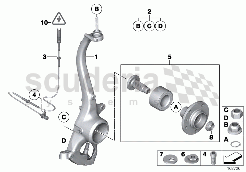 Carrier / wheel bearing, front of Rolls Royce Rolls Royce Phantom Extended Wheelbase