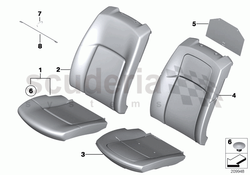Seat, front, cushion, & cover, basic seat of Rolls Royce Rolls Royce Ghost Series I (2009-2014)