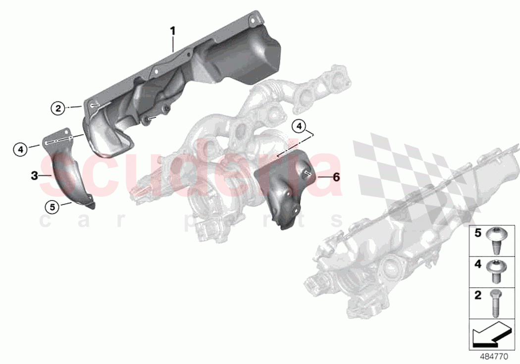 Exhaust turbocharger heat protection of Rolls Royce Rolls Royce Cullinan RR31(2017-2023)