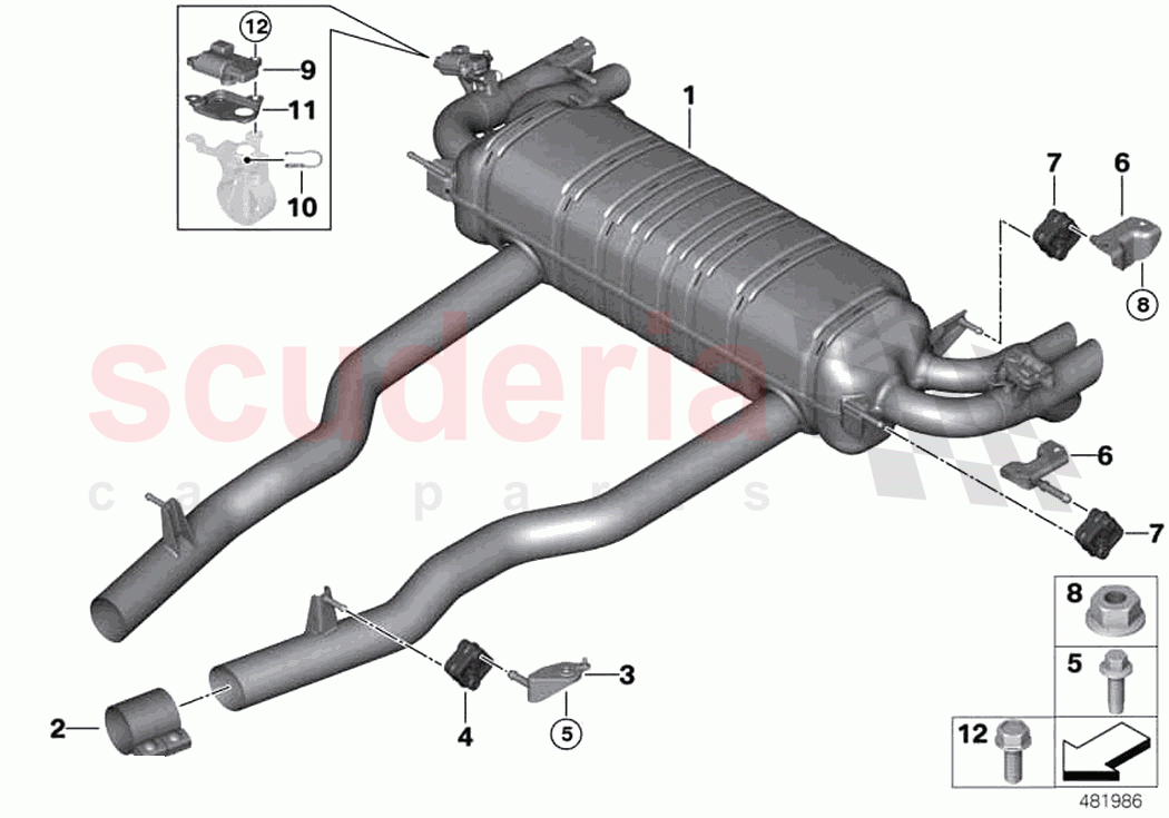 Exhaust system rear of Rolls Royce Rolls Royce Cullinan RR31(2017-2023)