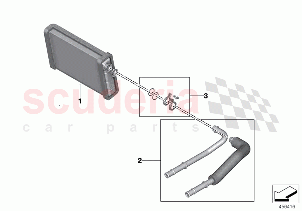 Heater radiator of Rolls Royce Rolls Royce Cullinan RR31(2017-2023)
