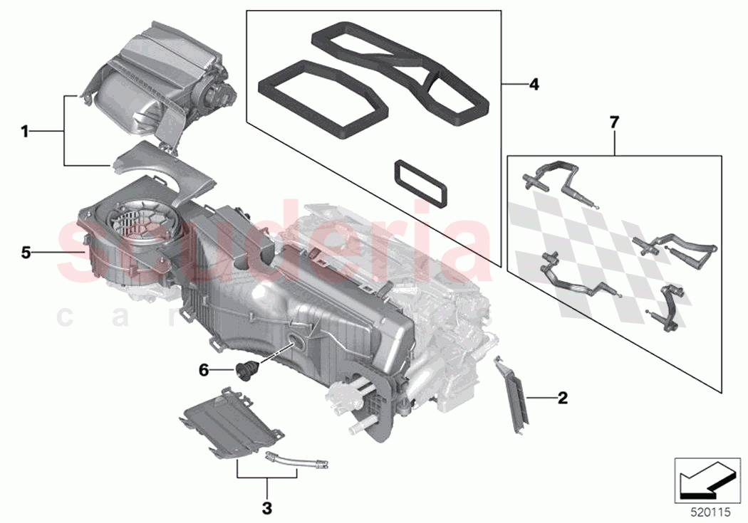 Housing parts heater and air condit of Rolls Royce Rolls Royce Cullinan RR31(2017-2023)