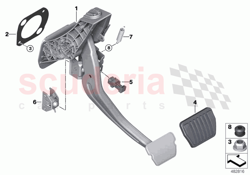 Pedal assembly automatic transmission of Rolls Royce Rolls Royce Cullinan RR31(2017-2023)