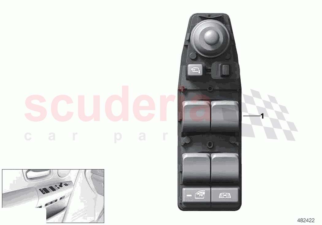 Oper unit switch cluster door front of Rolls Royce Rolls Royce Cullinan RR31(2017-2023)