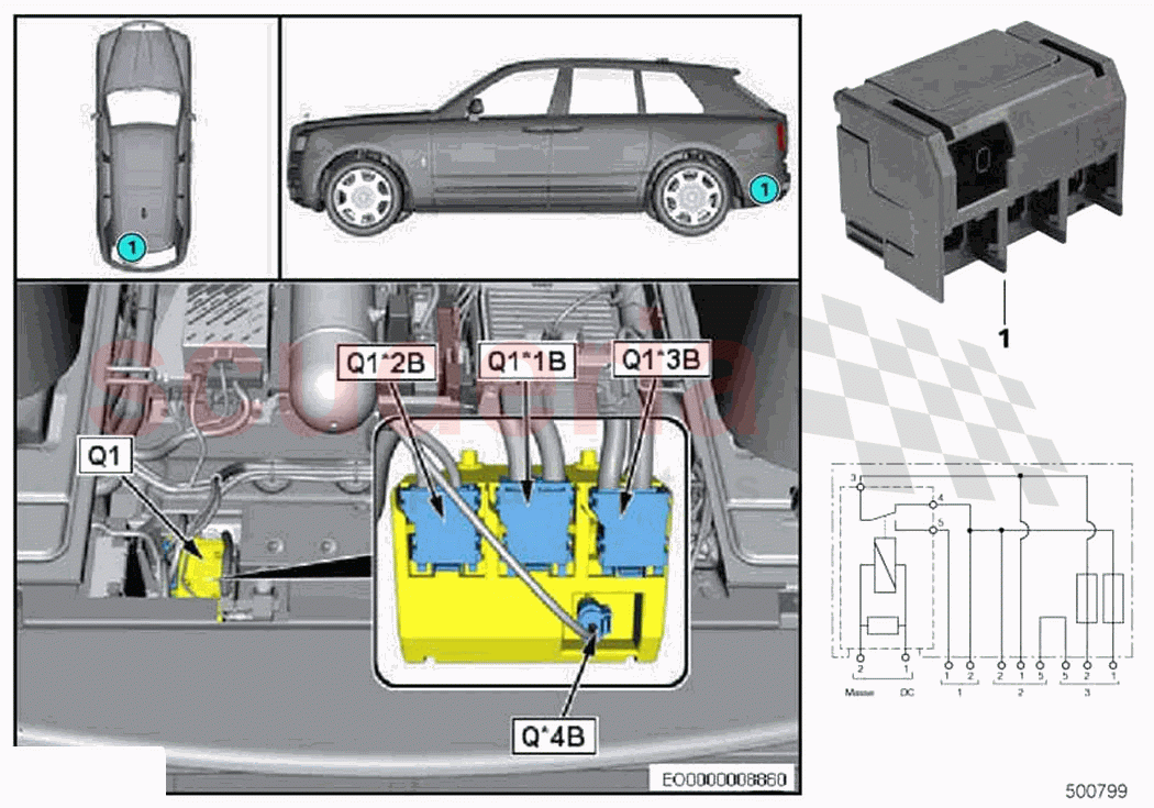 Relay isolation Q1 of Rolls Royce Rolls Royce Cullinan RR31(2017-2023)