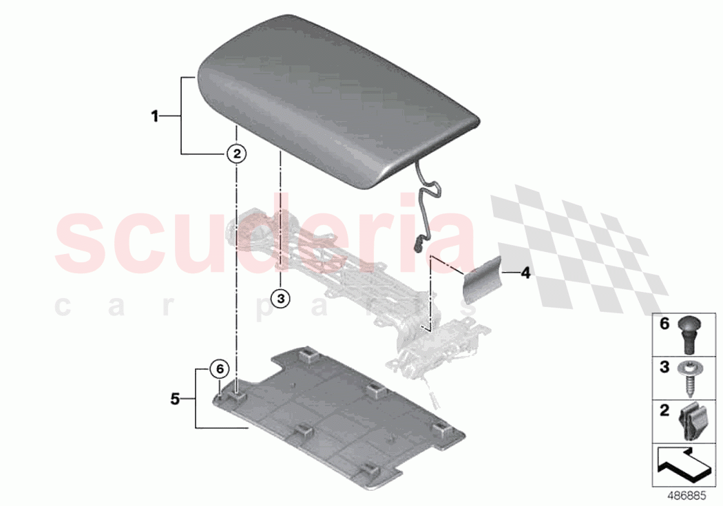 Armrest centre console of Rolls Royce Rolls Royce Cullinan RR31(2017-2023)