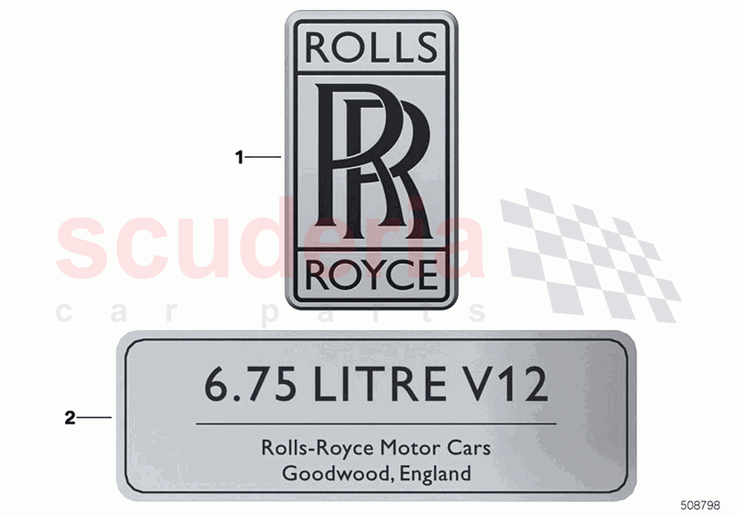 Emblems letterings of Rolls Royce Rolls Royce Cullinan RR31(2017-2023)