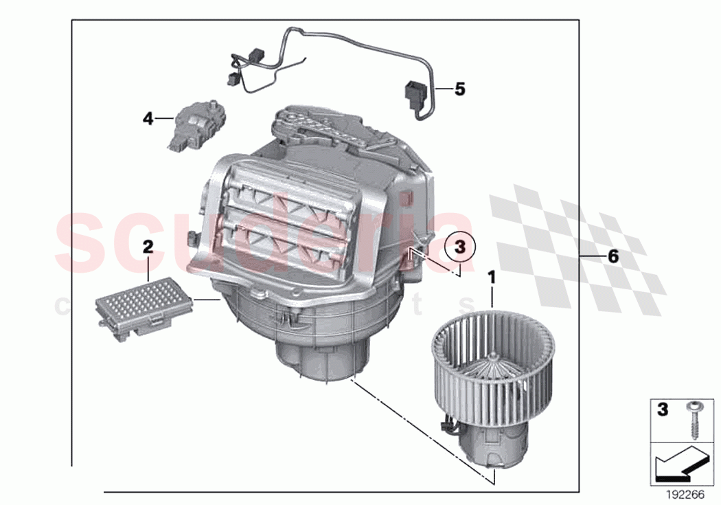 Blower unit mounting parts of Rolls Royce Rolls Royce Dawn RR6(2017-2023)