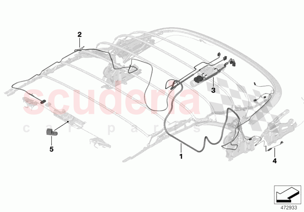 Convertible top electr system harness of Rolls Royce Rolls Royce Dawn RR6(2017-2023)