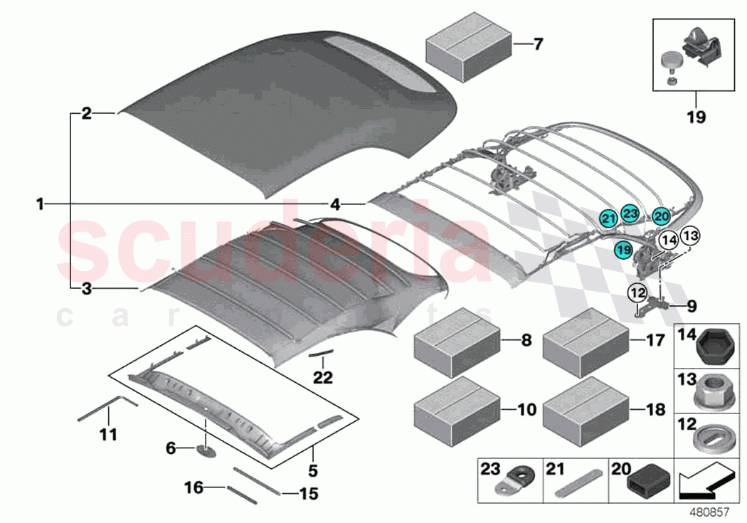 Electrical folding top of Rolls Royce Rolls Royce Dawn RR6(2017-2023)
